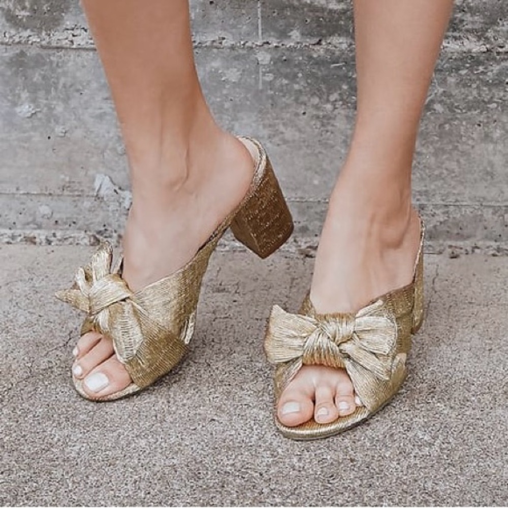 Lulus Dorothea Gold Knotted Sandals